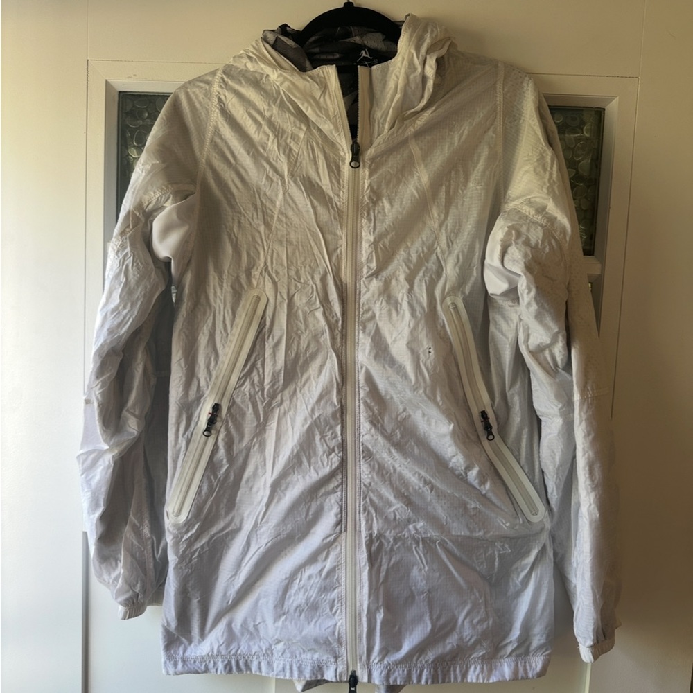 Jordan White Hooded Windbreaker for Men
